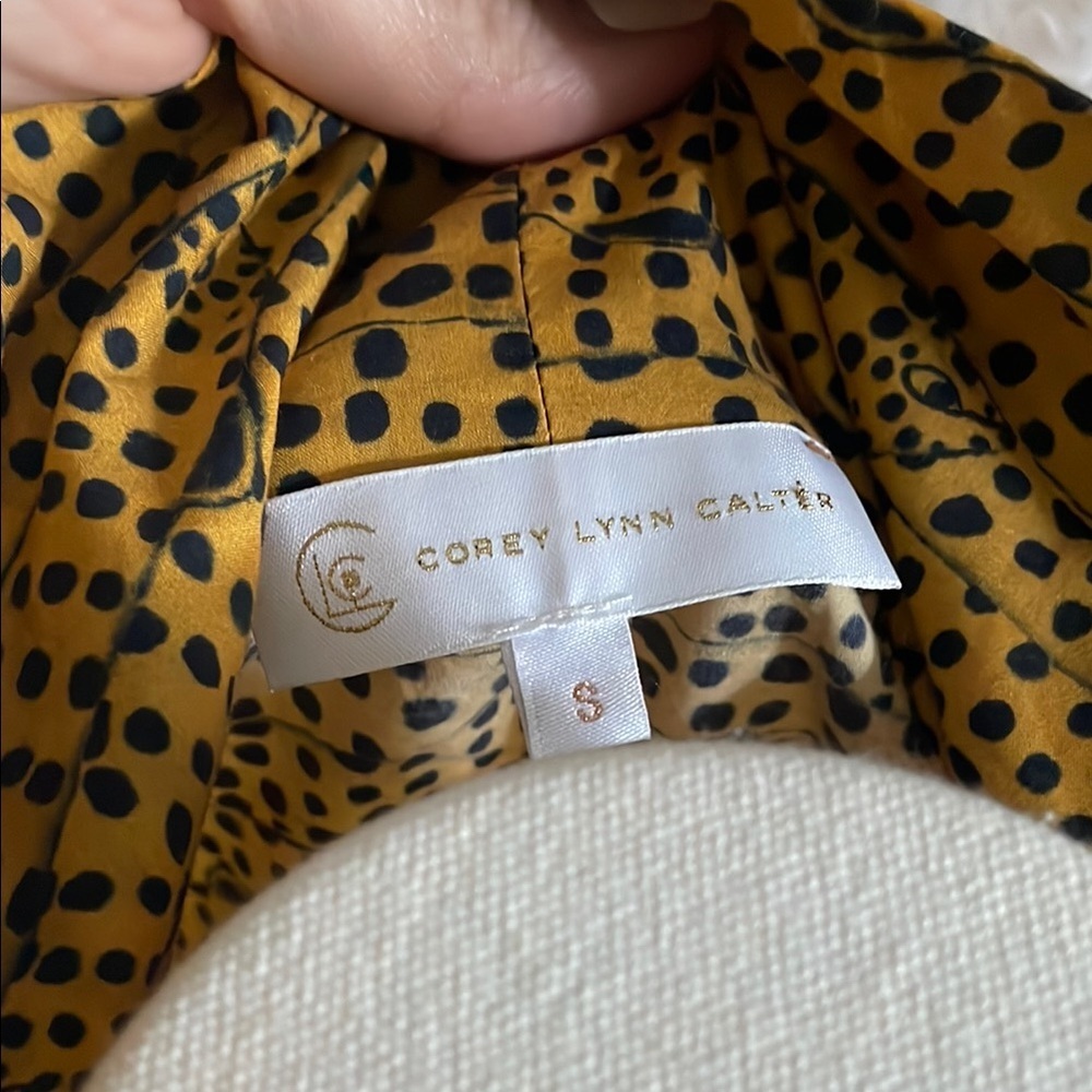 Anthropologie Corey Lynn Calter Leopard Cowl Cotton Top Small EUC - Picture 5 of 7
